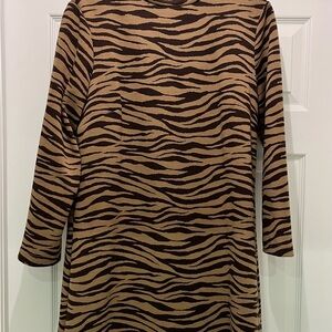 Tuckernuck Brown and Black Animal Print Dress Size L